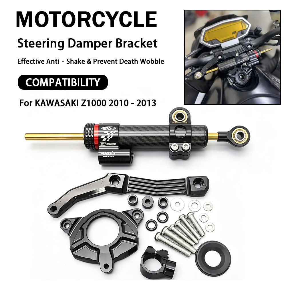 Steering Damper Stabilizer Kit Cnc - Stabilizer kemudi motor CNC berbahan aluminium,