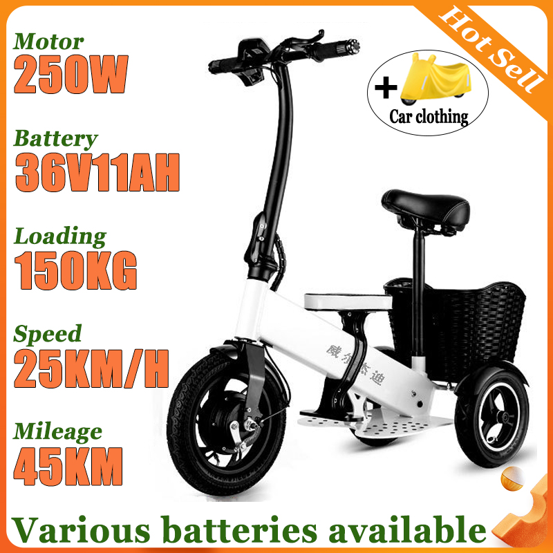 Folding Electric Scooter - Sepeda Roda Tiga Listrik Dewasa Portabel