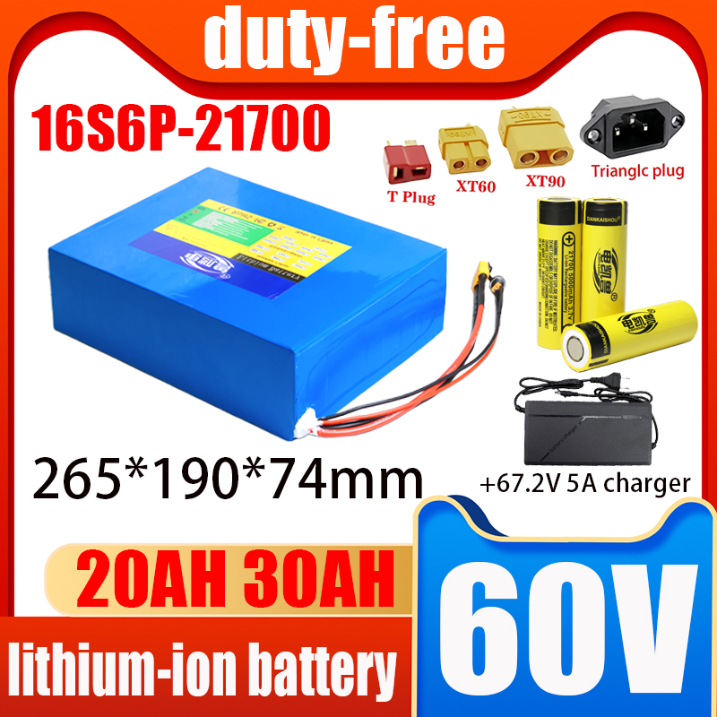 60V 30Ah 21700 Battery Pack - 100% Baru 60V 21700 Paket Baterai