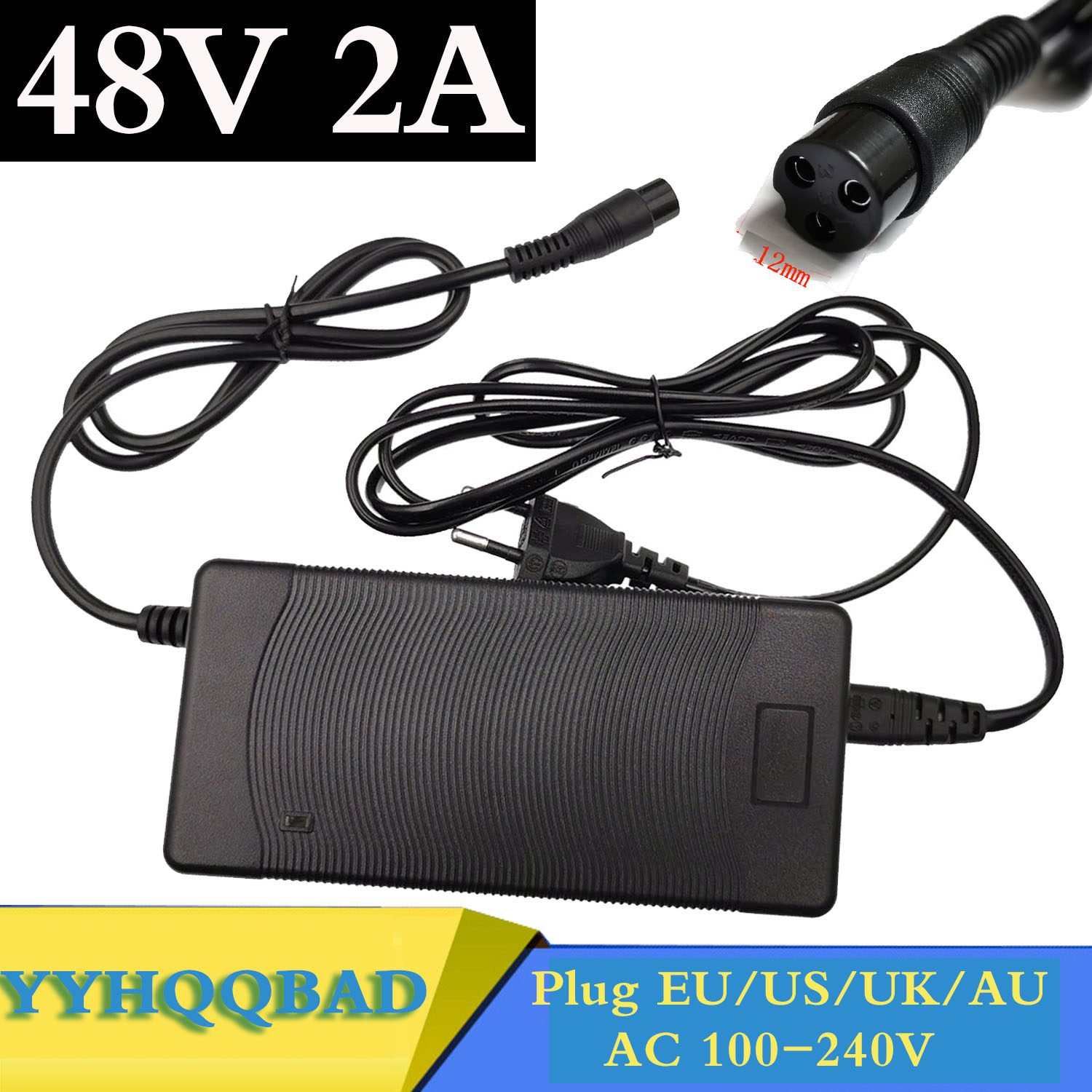 Electric Scooter Charger - Pengisi Daya Baterai Asam Timbal 48V