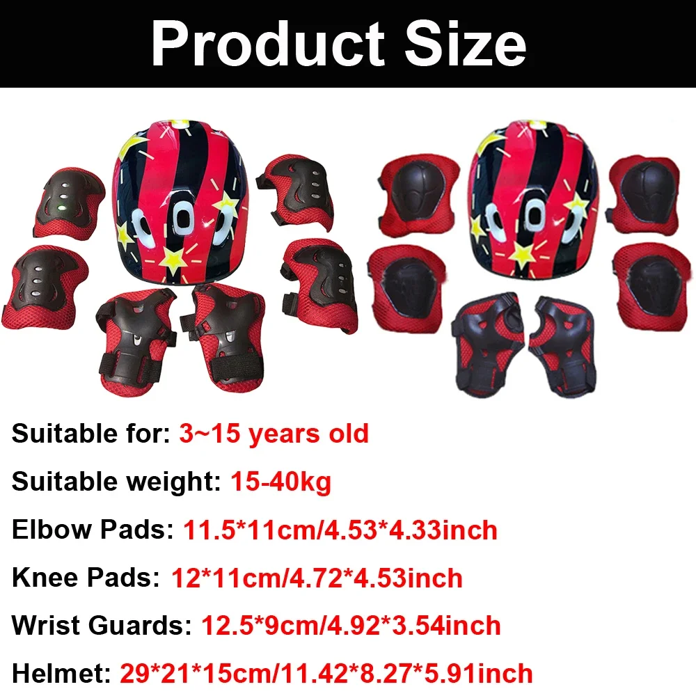 Helm anak dan bantalan lutut,  - Scooter Helmet Set ulasan dan harga
