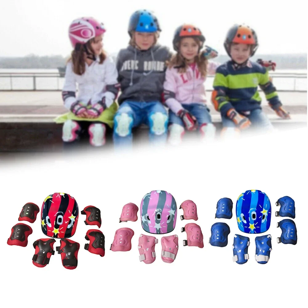 Helm anak dan bantalan lutut,  - Scooter Helmet Set ulasan dan harga