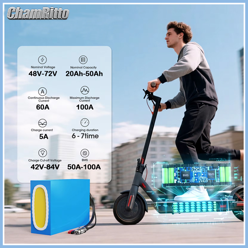 Sepeda Listrik Baterai Lithium - 60V 30Ah 21700 Battery Pack ulasan dan harga