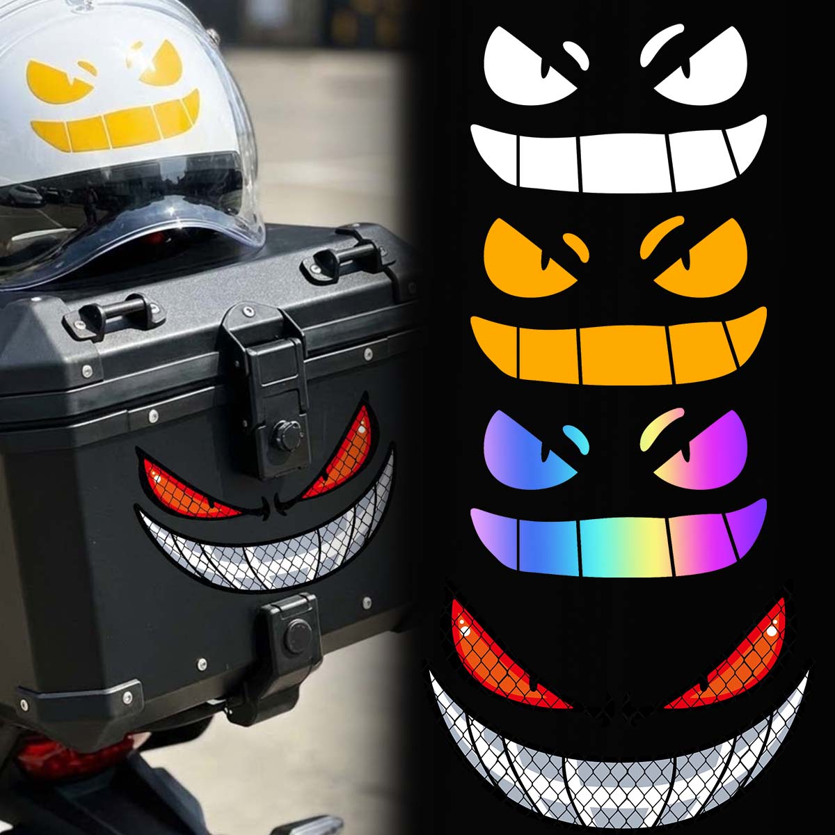 Stiker Motor Reflektif JDM Dem - Scooter Helmet Set ulasan dan harga