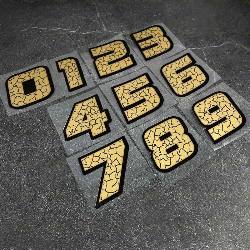 2 Buah/Set Stiker Nomor Sepeda - Scooter Helmet Set ulasan dan harga