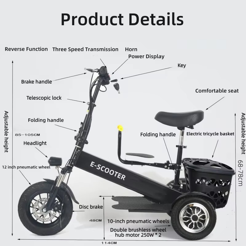 【2026】Skuter Listrik Lipat 3 R - Folding Electric Scooter ulasan dan harga