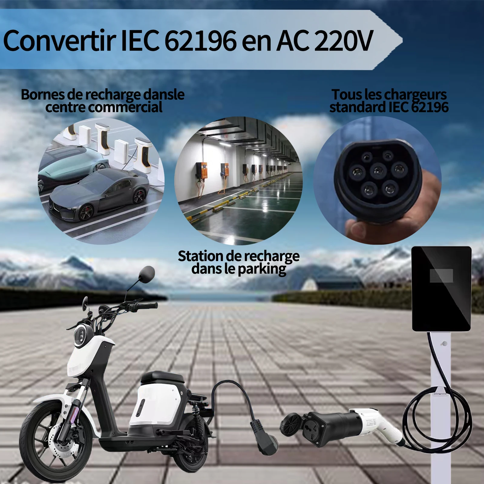 Adaptor Charger TYPE 2 EV EVSE - Electric Scooter Charger ulasan dan harga