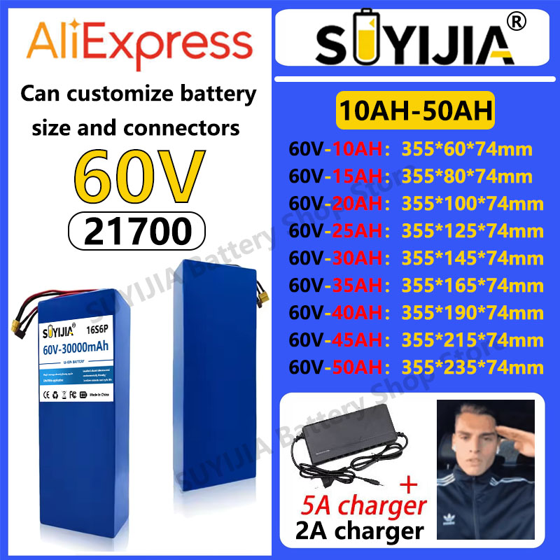 Paket Baterai Lithium Ion 60V  - 60V 30Ah 21700 Battery Pack ulasan dan harga