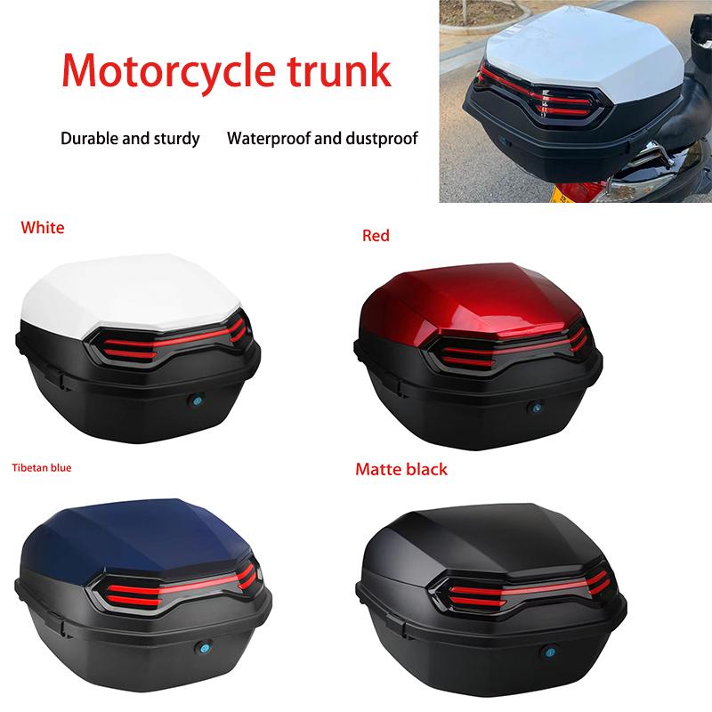 Kotak ekor sepeda motor skuter - Scooter Helmet Set ulasan dan harga